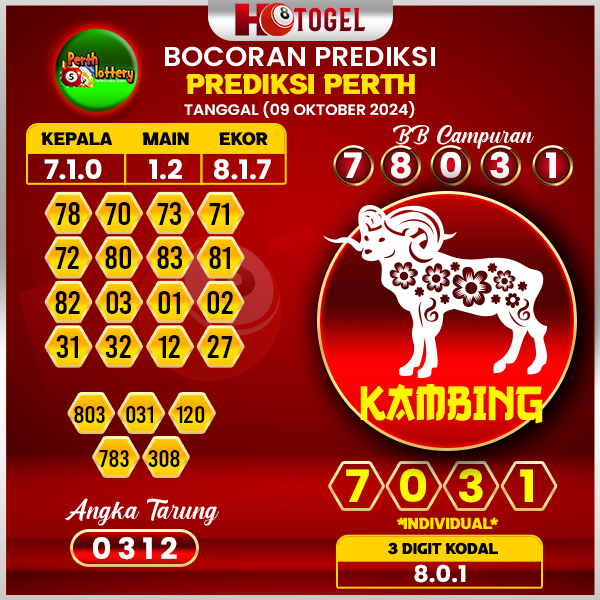 Prediksi Togel Perth 09 Oktober 2024